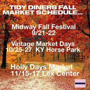 TIDY DINERS HOLIDAY MARKET SCHEDULE