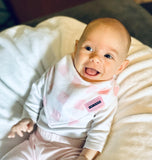 Pink Buffalo Check Cotton Bandana Bib