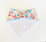 Flannel Florals Cotton Bandana Bib