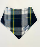 Campbell Dress Plaid on Navy Cotton Bandana Bib