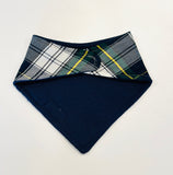 Campbell Dress Plaid on Navy Cotton Bandana Bib