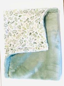 Lovely Green Leaves Flannel & Fleece Blanket