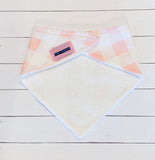 Pink Buffalo Check Cotton Bandana Bib