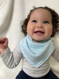 Pastel Stripes Cotton Knit Bandana Baby Bib