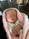 Pale Pink  Buffalo Check Baby Blanket