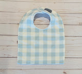 Baby Bib - Light Blue Buffalo Check