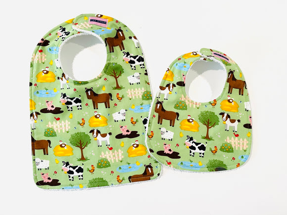 Farm Animals Everywhere Baby Bib