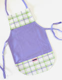 Pretty Green and Purple Plaid Lavender Toddler Apron