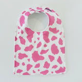 Pink Cow Hide Print Baby Bib