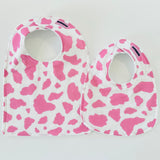 Pink Cow Hide Print Baby Bib