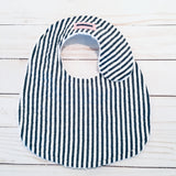 Baby Bib - Navy Stripe Seersucker