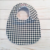 Baby Bib - Gray Gingham