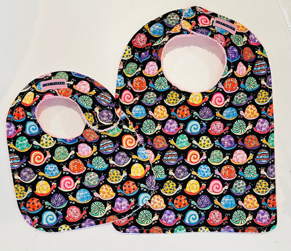 Colorful Snails Baby Bib