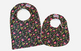 Baby Bib - Colorful Florals on Navy