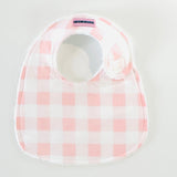 Baby Bib - Pastel Pink Buffalo Check