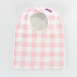 Baby Bib - Pastel Pink Buffalo Check