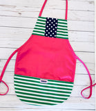 Stripes and Dots Combo Child's Pink Apron