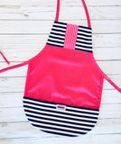 Stripes and Dots Combo Child's Pink Apron