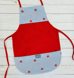 Cute Red Crabs On Red Toddler Apron