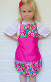 Pink Roses on Child's Pink Apron