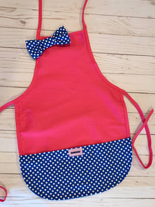 Dots & Bows Child's Pink Apron Variety