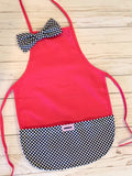 Dots & Bows Child's Pink Apron Variety