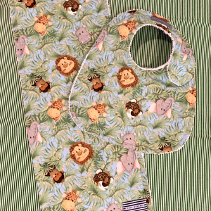 Jungle Animals Bib & Burp Pad Gift Set