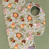 Jungle Animals Bib & Burp Pad Gift Set