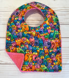 Colorful Cats Baby Bib