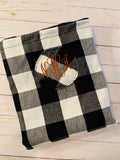 Black Buffalo Check Flannel & Fleece Baby Blanket