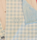 Sky Blue Buffalo Check Baby Blanket