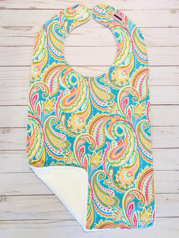 AQUA AND PINK PAISLEY DIGNIFIED DINER