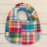 Bright Multicolored Madras Bib