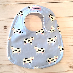 Cows on Light Blue Bib