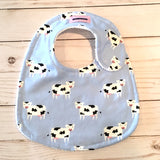 Cows on Light Blue Bib