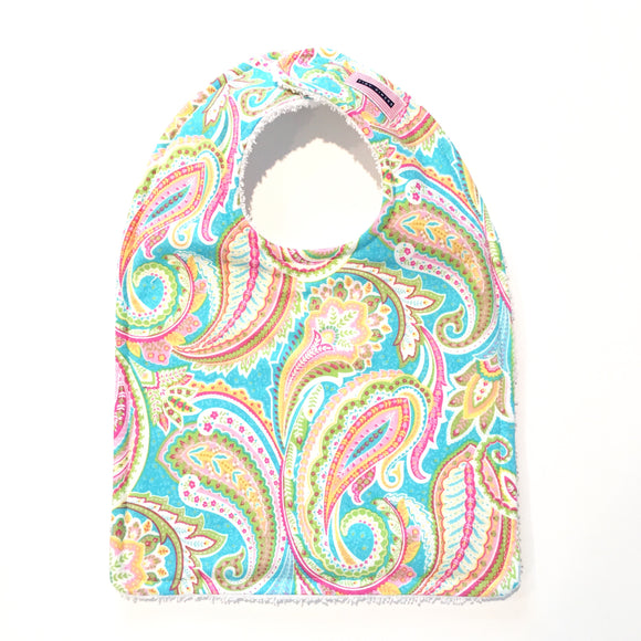 Pastel Pink Paisley Bib