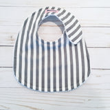 Grey Stripe Bib