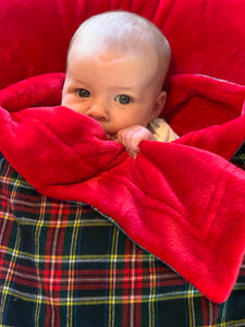 Stewart Plaid Flannel Fleece Baby Blanket - Main Image