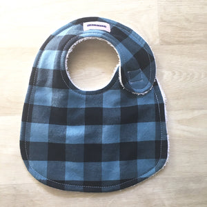 Big Blue Check Bib