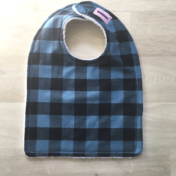 Big Blue Check Bib