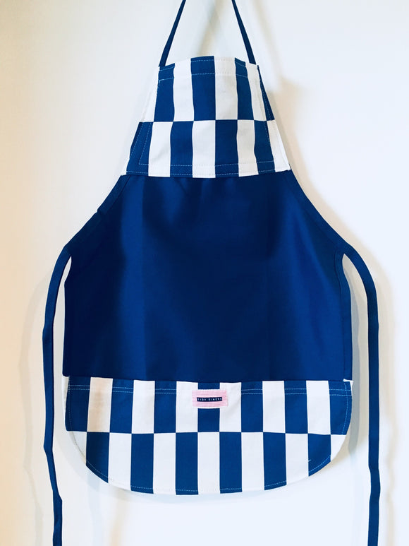 Child's Royal Blue & White Apron