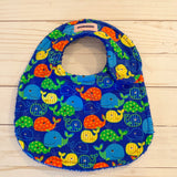 Whales of Many Colors Baby Bib