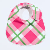 Pink & Green Big Plaid Baby Bib