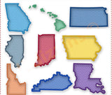 State Outline Embroidery