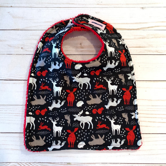 Frolicking Forest Animals Baby Bib