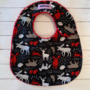 Frolicking Forest Animals Baby Bib