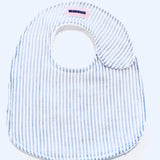 Blue & White Stripe Seersucker Bib