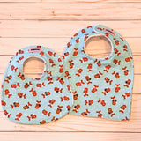 Festive Foxes Baby Bib