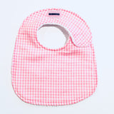 Pink Gingham Baby Bib