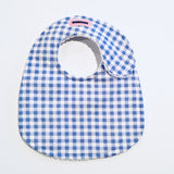 Periwinkle Blue & White Gingham Baby Bib
